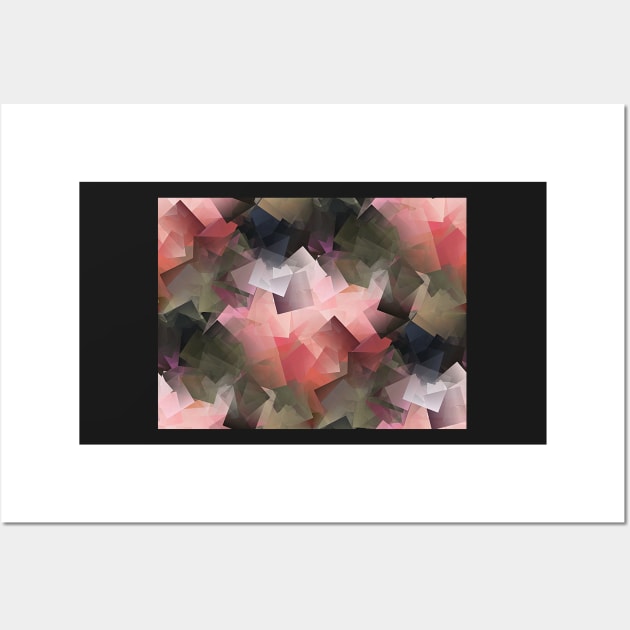 Abstract In Pink, Grey And Green Wall Art by AlexaZari